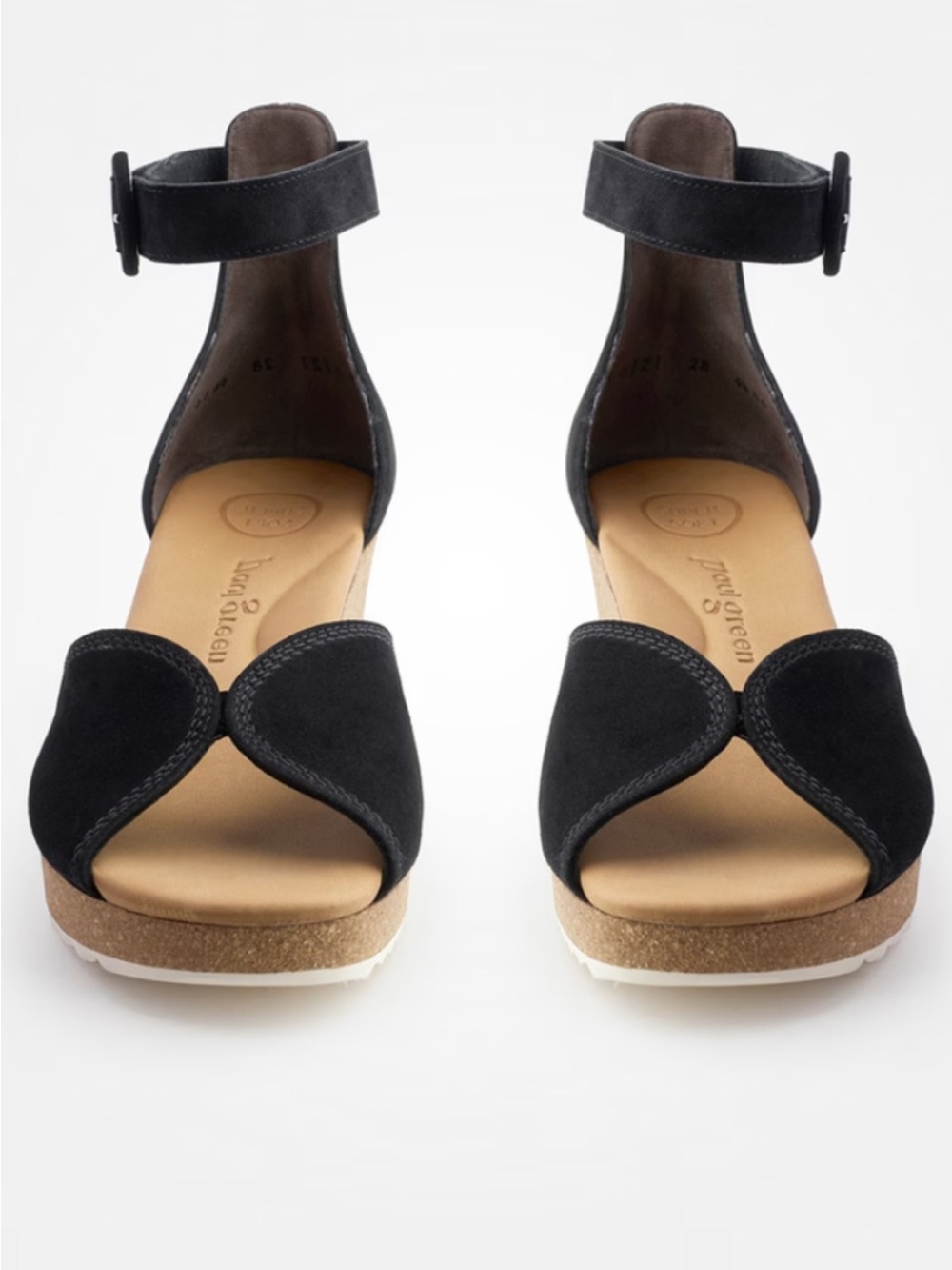 Paul Green’s Women Black Platform Sandals with Ankle Strap